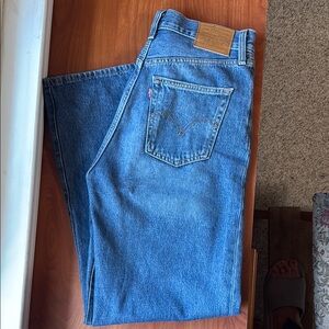 Levi's Ribcage Wide Leg Bluejeans